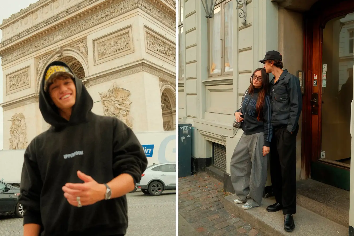 Gavin Casalegno with his wife Cheyanne during their vacation travels.