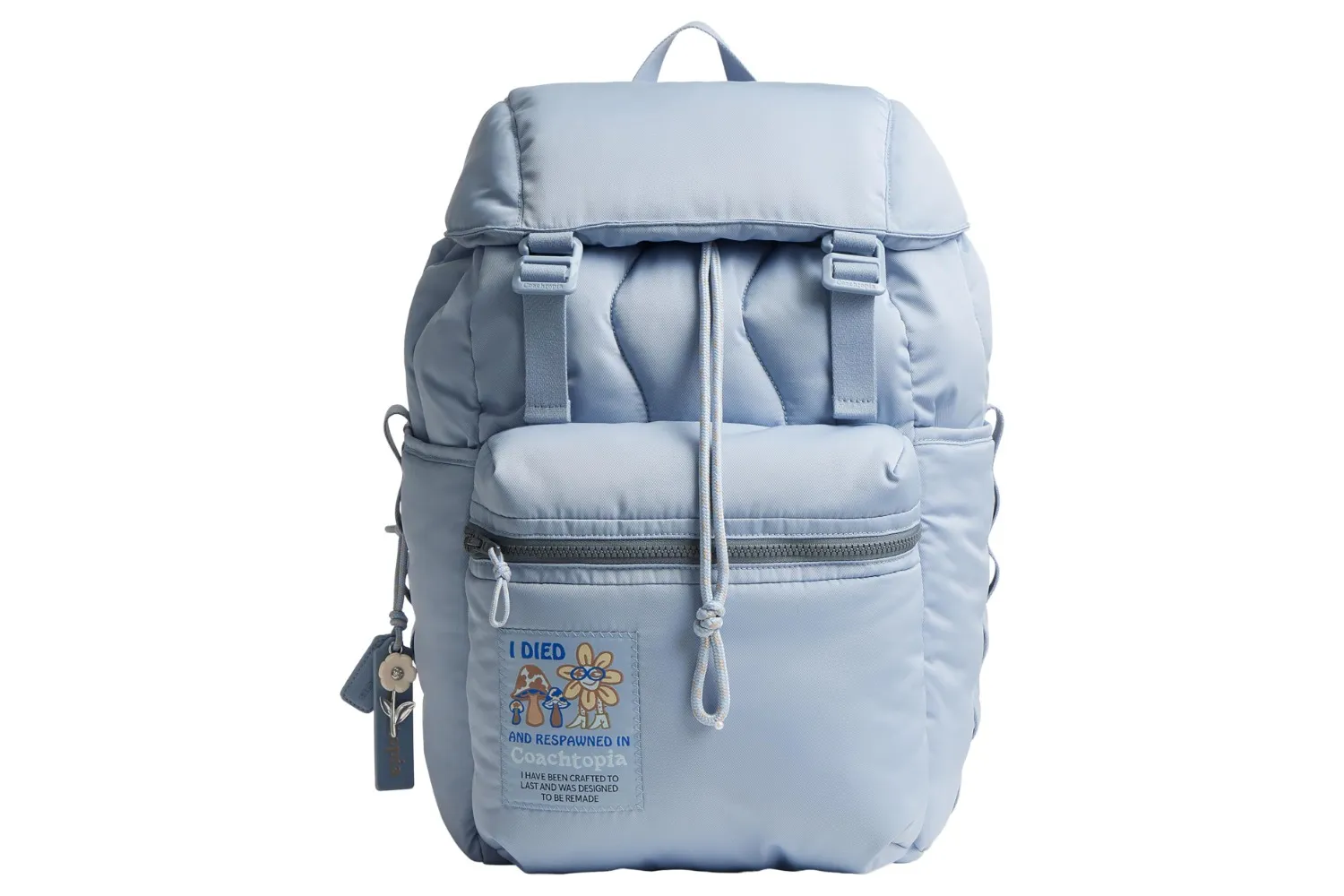 Coachtopia Loop Quilted Wavy Backpack in light twilight color.