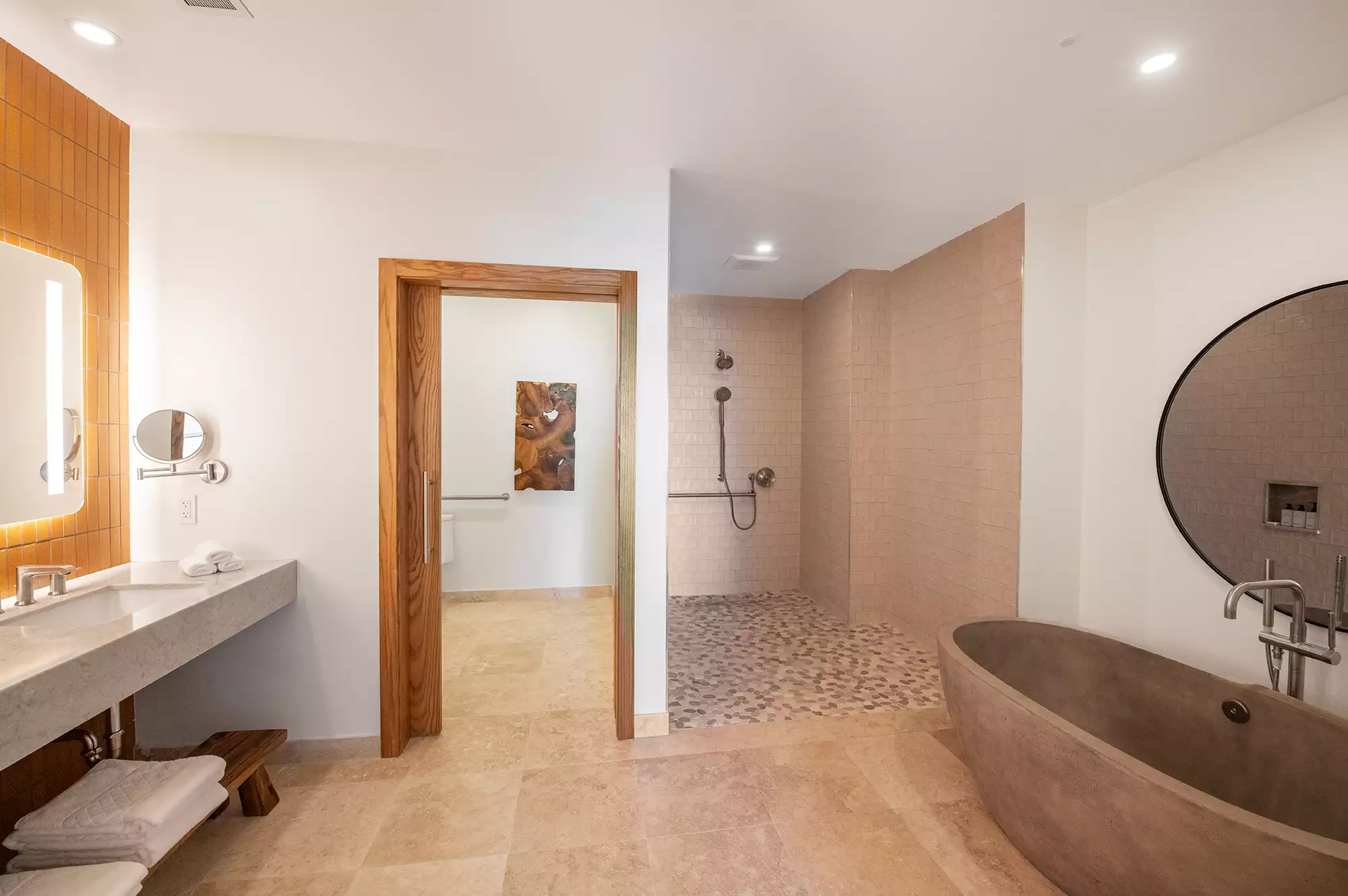 Spacious luxury bathroom with premium finishes at Salterra South Caicos.