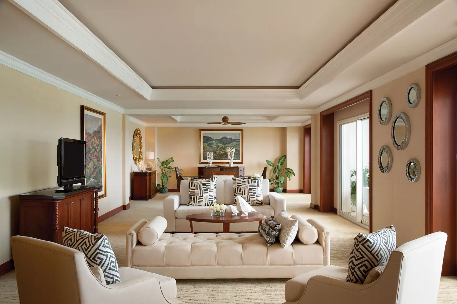 A luxury guest suite at Hyatt Zilara showing modern interior design and direct pool access.