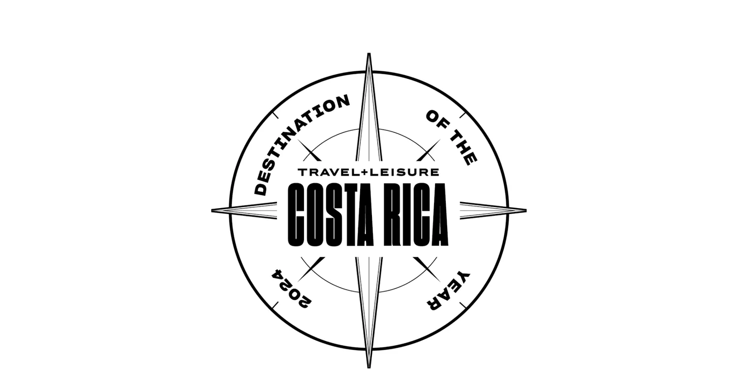 Travel + Leisure 2024 Destination of the Year logo badge for Costa Rica.